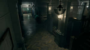 Resident Evil Requiem Mansion Hallway Wallpaper