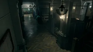 Resident Evil Requiem Mansion Hallway Wallpaper
