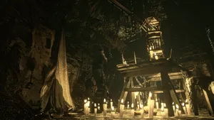 Resident Evil Spencer Mansion Candlelit Room Wallpaper