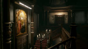 Resident Evil Spencer Mansion Hallway Wallpaper