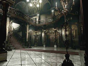 Resident Evil Spencer Mansion Main Hall Wallpaper