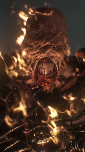 Resident Evil Tyrant Flames Wallpaper