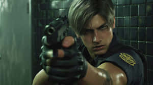 Resident Evil2 Remake Leon Aiming Wallpaper