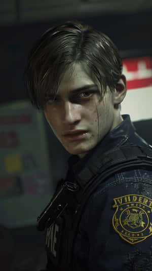 Resident Evil2 Remake Leon Close Up Wallpaper