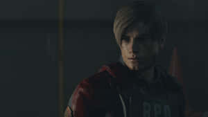 Resident Evil2 Remake Leon Serious Gaze Wallpaper