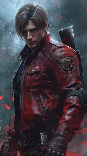 Resident Evil2 Remake Leonin Action Wallpaper