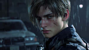 Resident Evil2 Remake Leonin Rain Wallpaper