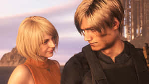 Resident Evil4 Remake Leonand Ashley Wallpaper