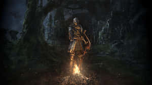 Respite In The Dark - A Dark Souls Bonfire Wallpaper