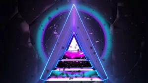 Retro 4k Triangle Synthwave Abstract Wallpaper