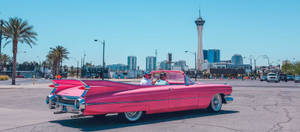 Retro Aesthetic Pink Car For Computer Wallpaper