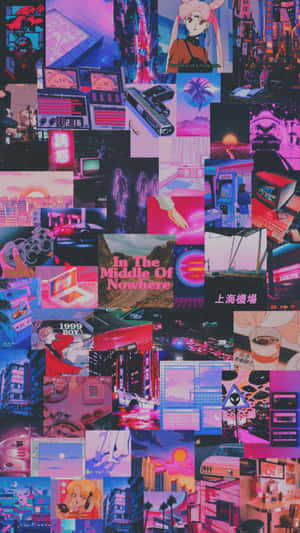 Retro Anime Cool Collage Wallpaper