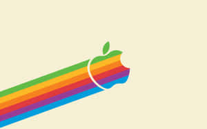 Retro Apple Rainbow Logo Wallpaper