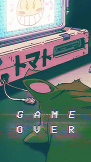 Retro Arcade Game Overi Phone Wallpaper Wallpaper