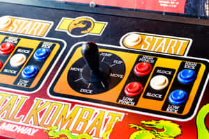 Retro Arcade Gaming Machines In Action Wallpaper