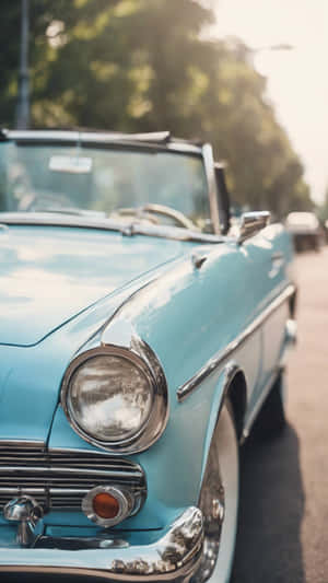 Retro Blue Convertible Summer Cruise.jpg Wallpaper