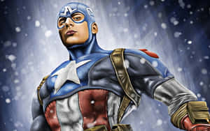 Retro Captain America Stays True To His Lifelong Mission Of Protecting Freedom Wallpaper