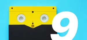 Retro Cassetteand Number9 Wallpaper