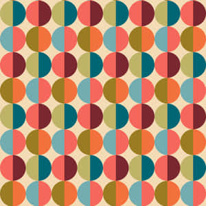 Retro Circles Pattern Wallpaper