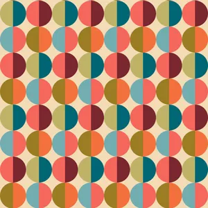 Retro Circles Pattern Wallpaper