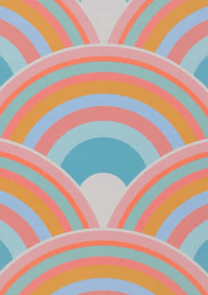 Retro Colorful Arch Pattern Wallpaper