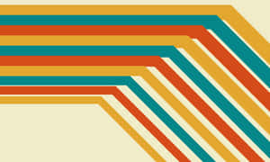 Retro Colorful Geometric Lines Art Wallpaper