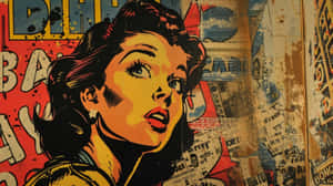 Retro Comic Art Woman Surprise Wallpaper