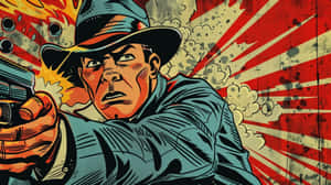 Retro Comic Detective Shooting Wallpaper