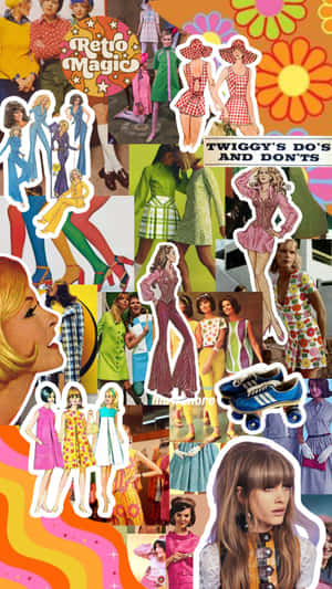 Retro Fashion Collage1960s Wallpaper