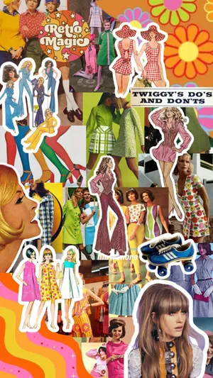 Retro Fashion Collage1960s Wallpaper