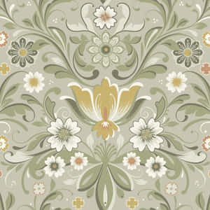 Retro Floral Explosion Wallpaper