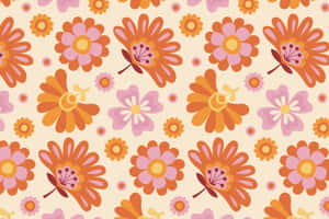 Retro Floral Pattern Wallpaper