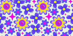 Retro Floral Pattern Background Wallpaper