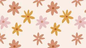 Retro Floral Pattern Background Wallpaper