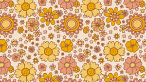 Retro Floral Pattern Wallpaper