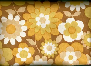 Retro Floral Pattern70s Style Wallpaper