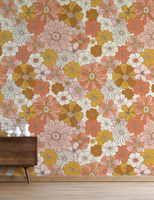 Retro Floral Wallpaper Interior Wallpaper