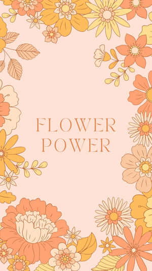 Retro Flower Power Background Wallpaper