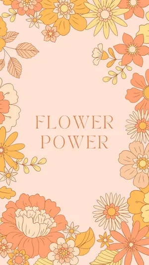 Retro Flower Power Background Wallpaper