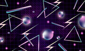 Retro Futuristic Abstract Pattern Wallpaper