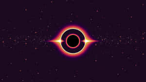 Retro Futuristic Black Hole Illustration Wallpaper