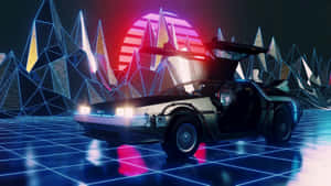 Retro Futuristic Delorean Wallpaper Wallpaper