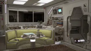 Retro Futuristic Spaceship Lounge Area.jpg Wallpaper