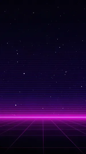 Retro Futuristic Synthwave Grid Landscape Wallpaper