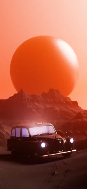 Retro Futuristic Taxion Mars Wallpaper