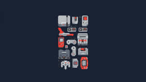 Retro Gaming Consoles Collection Wallpaper