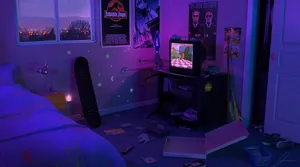 Retro_ Gaming_ Haven_at_ Dusk Wallpaper