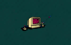 Retro Gaming On The Classic Pc Of The 90s. Wallpaper