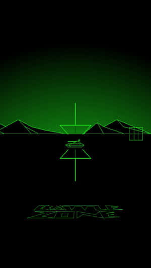 Retro Green Vector Graphics Arcade Game Wallpaper