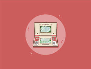 Retro Handheld Game Console Illustration Wallpaper